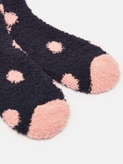 Joules Women's Fluffy Pink Socks (size 4-8) - Image 3 of 3