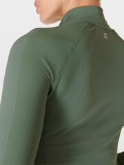 Sweaty Betty Cool Forest Green Athlete Crop Seamless Workout Zip-Up Sweatshirt - Image 6 of 8