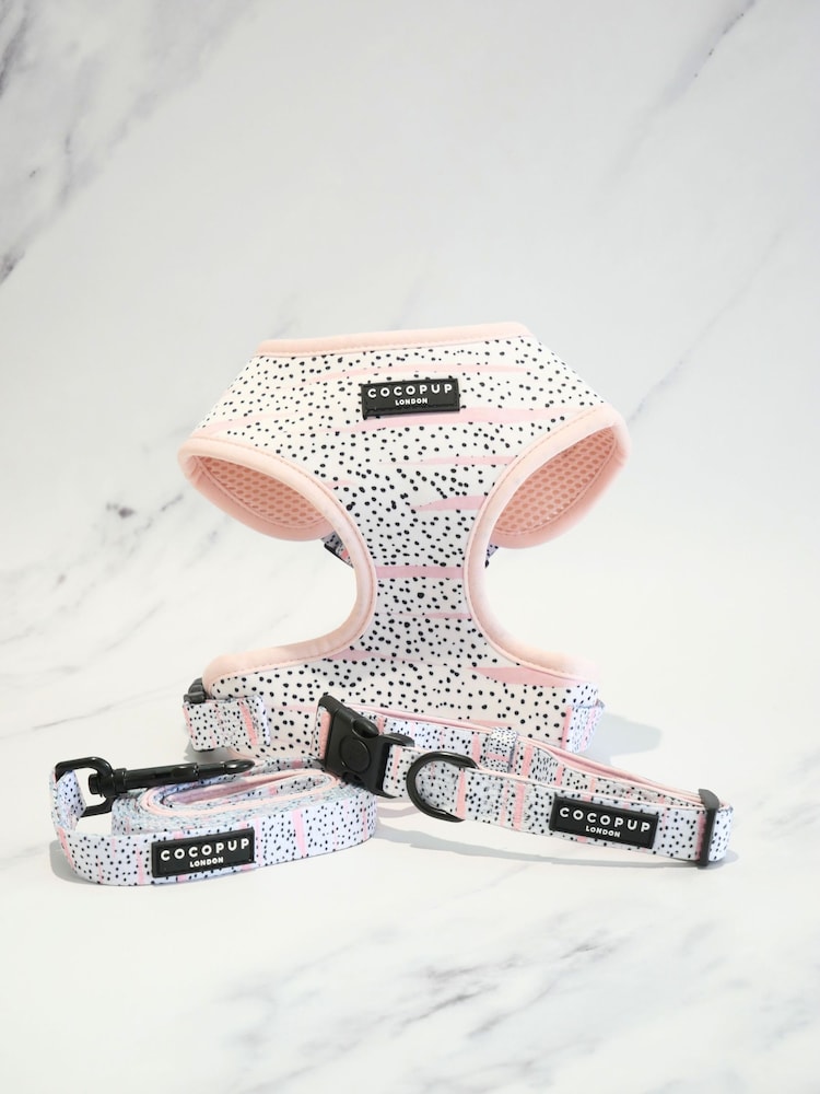 Cocopup Pink Dalmatian Dog Harness Collar and Lead Bundle - Image 5 of 5