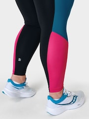 Sweaty Betty Black Beet Pink Reef Teal Full Length Power UltraSculpt High Waist Workout Leggings - Image 7 of 10