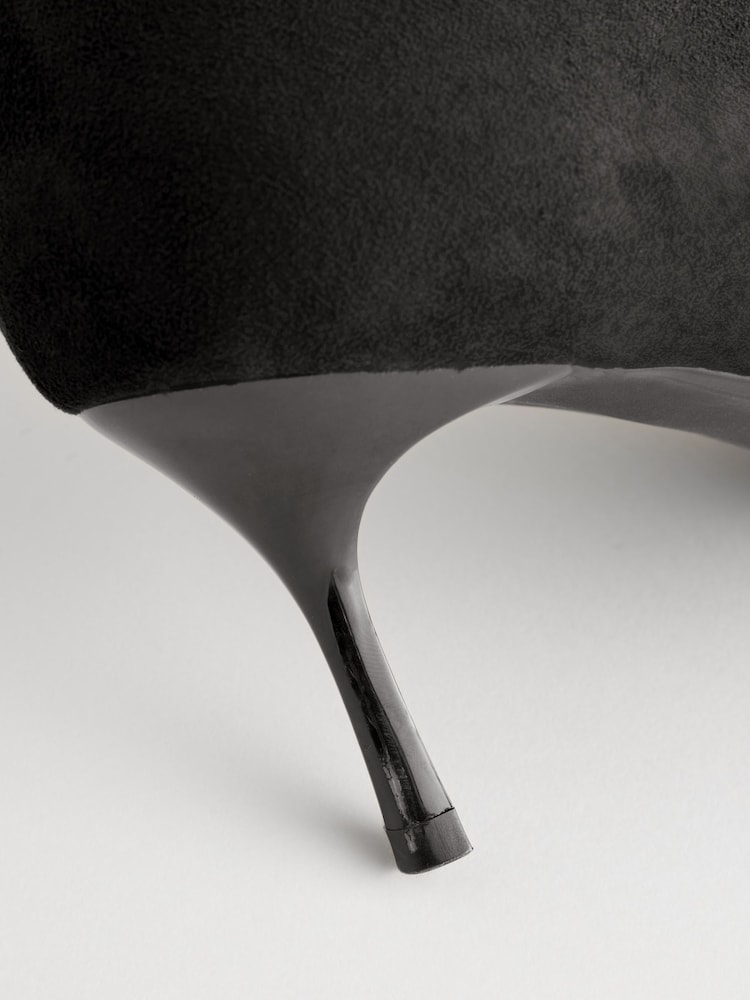 Preto - Forever Comfort® Bow Detail Skinny Heeled Boots - Imagem 3 de 3