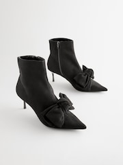 Preto - Forever Comfort® Bow Detail Skinny Heeled Boots - Imagem 1 de 3