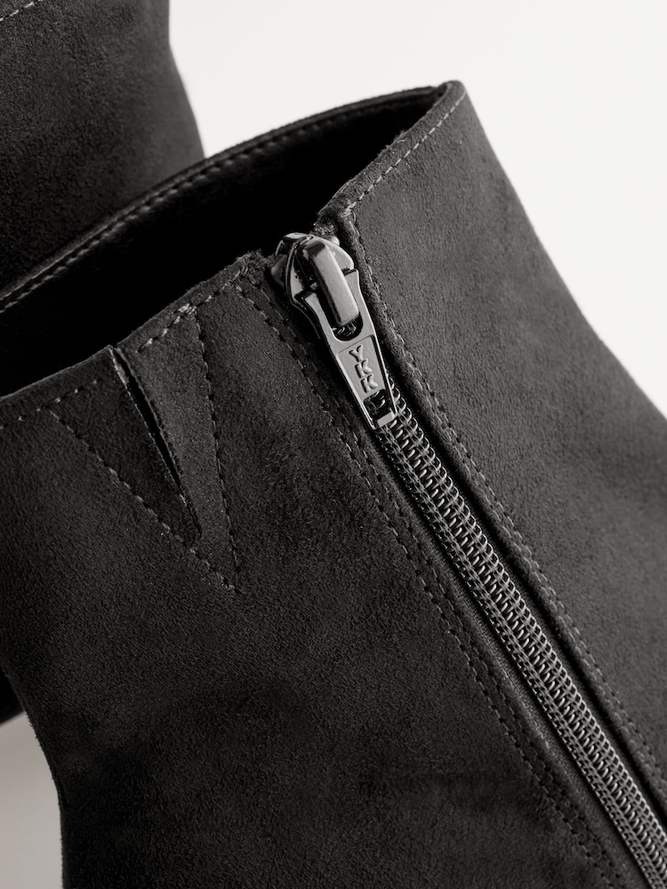 Preto - Forever Comfort® Bow Detail Skinny Heeled Boots - Imagem 2 de 3