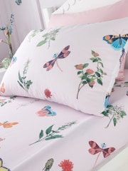 RHS Pink Butterfly Garden Fitted Sheet - Image 1 of 1