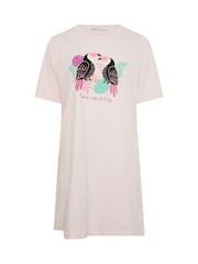 Yours Curve Pink Side Split Nightdress - Image 4 of 5