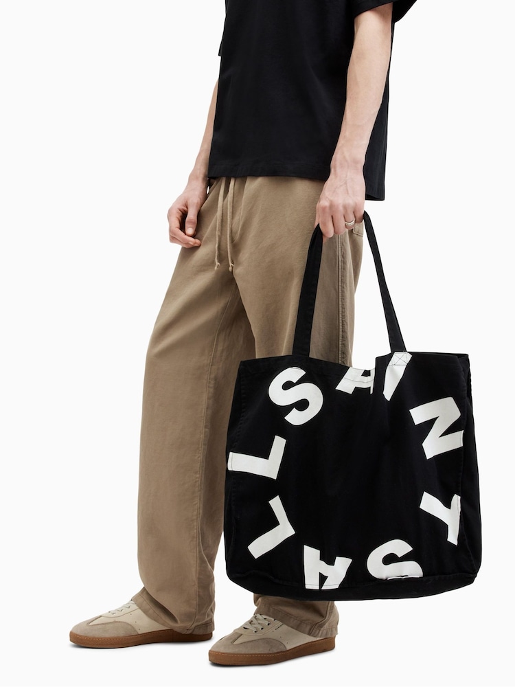 AllSaints Black Large Tierra Tote Bag - Image 1 of 5