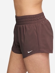Nike Brown One Dri-FIT Mid Rise 3" Brief Lined Shorts - Image 3 of 5