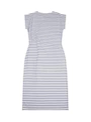 U.S. Polo Assn. Blue Womens Striped Bow Jersey Dress - Image 5 of 6