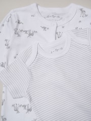 Rock-A-Bye Baby Boutique 100% Cotton Print 5-Piece White Gift Set - Image 2 of 5