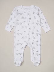 Rock-A-Bye Baby Boutique 100% Cotton Print 5-Piece White Gift Set - Image 3 of 5