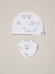 Rock-A-Bye Baby Boutique 100% Cotton Print 5-Piece White Gift Set - Image 5 of 5
