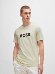 BOSS Beige Large Chest 100% Cotton T-Shirt - Image 1 of 3