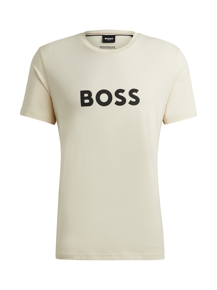 BOSS Beige Large Chest 100% Cotton T-Shirt - Image 3 of 3