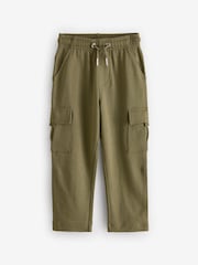 Khaki Green Regular Fit Cargo Cotton-Rich Joggers (3-16yrs) - Image 1 of 5