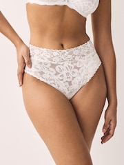 Red/Pink High Rise High Leg Floral Lace Knickers 3 Pack - Image 2 of 10