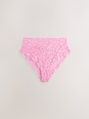 Red/Pink High Rise High Leg Floral Lace Knickers 3 Pack - Image 7 of 10