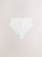 Red/Pink High Rise High Leg Floral Lace Knickers 3 Pack - Image 8 of 10