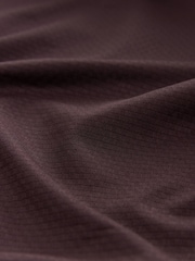 Burgundy Red Active Training Textured Zip Neck Sweatshirt - Image 8 of 10