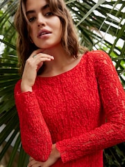 Scarlet Long Sleeve Lace Maxi Dress - Image 4 of 6