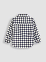 JoJo Maman Bébé Navy Gingham Shirt - Image 2 of 3