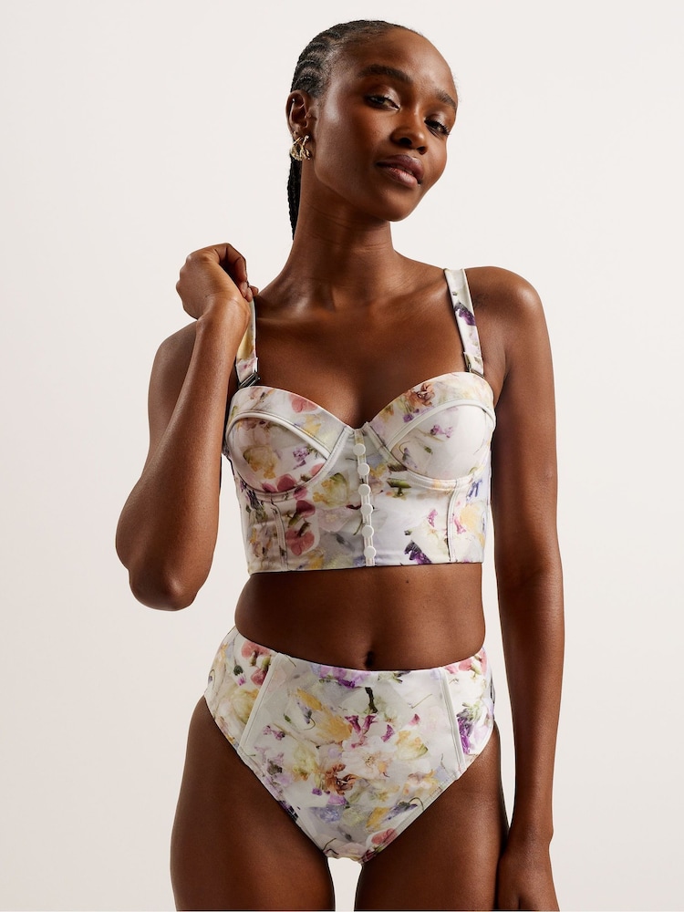 Ted Baker White Ovelina High Waisted Bikini Bottoms - Image 2 of 5