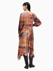 AllSaints Purple Estelle Colca Dress - Image 2 of 5