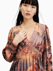 AllSaints Purple Estelle Colca Dress - Image 4 of 5