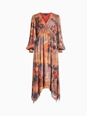 AllSaints Purple Estelle Colca Dress - Image 5 of 5