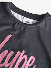 Hype. Girls Multi Cloud Fade Black T-Shirt - Image 3 of 5