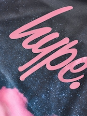 Hype. Girls Multi Cloud Fade Black T-Shirt - Image 4 of 5