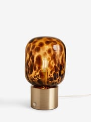 Amber Orange Tortoiseshell Rechargeable Touch Wireless Table Lamp - Image 6 of 9