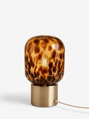 Amber Orange Tortoiseshell Rechargeable Touch Wireless Table Lamp - Image 7 of 9