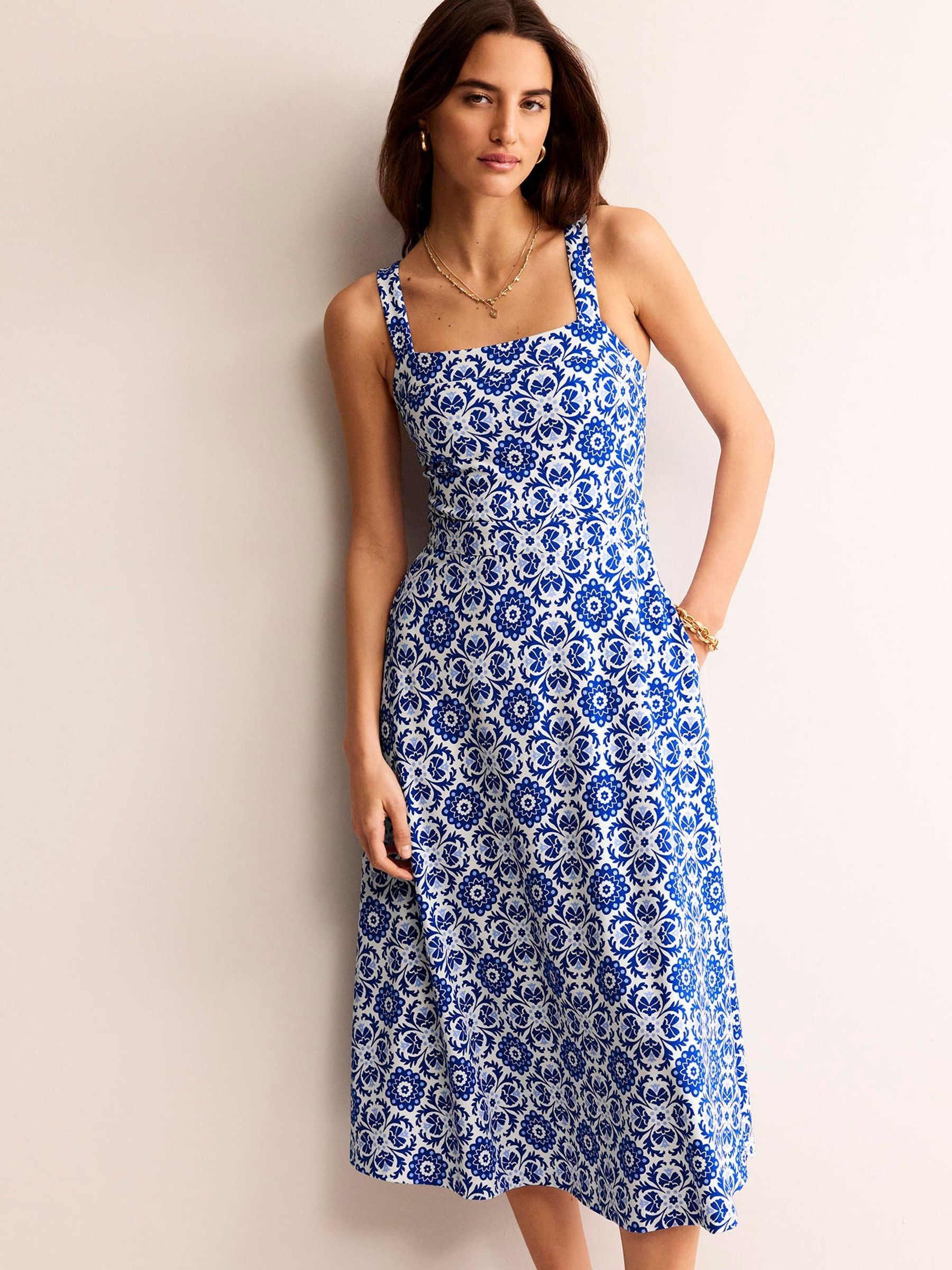 Buy Boden Blue Bridget Ponte Midi Dress from Next USA
