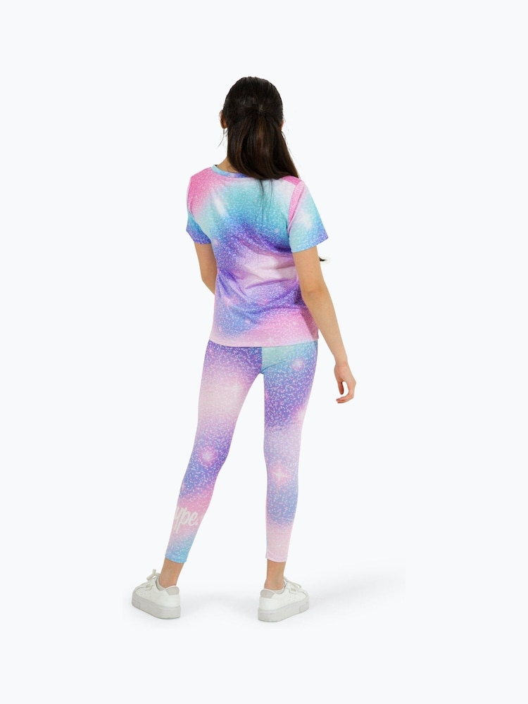 Hype Girls Purple Multi Star Dust T-Shirt - Image 4 of 5