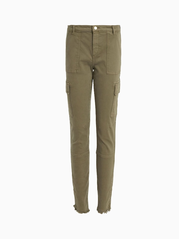 AllSaints Green Duran Skinny Cargo Trousers - Image 6 of 6