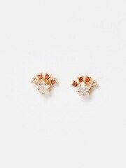 Oliver Bonas Orange Cari Star And Ombre Stud Earrings - Image 2 of 6