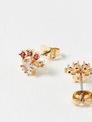 Oliver Bonas Orange Cari Star And Ombre Stud Earrings - Image 4 of 6