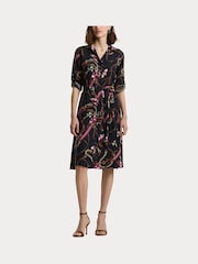 Lauren Ralph Lauren Navy Karalynn Patterned Shirt Dress - Image 4 of 8