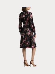 Lauren Ralph Lauren Navy Karalynn Patterned Shirt Dress - Image 5 of 8