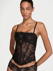 Victoria's Secret Black Lace Corset Top - Image 1 of 2