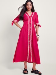 Monsoon Pink Lita Ric Rac Dress - Image 1 of 5