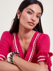 Monsoon Pink Lita Ric Rac Dress - Image 4 of 5