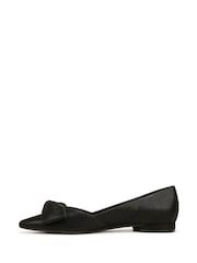 Negro - Naturalizer Havana-Bow Wide Fit Leather Ballet Flat Shoes - Imagen 2 de 6