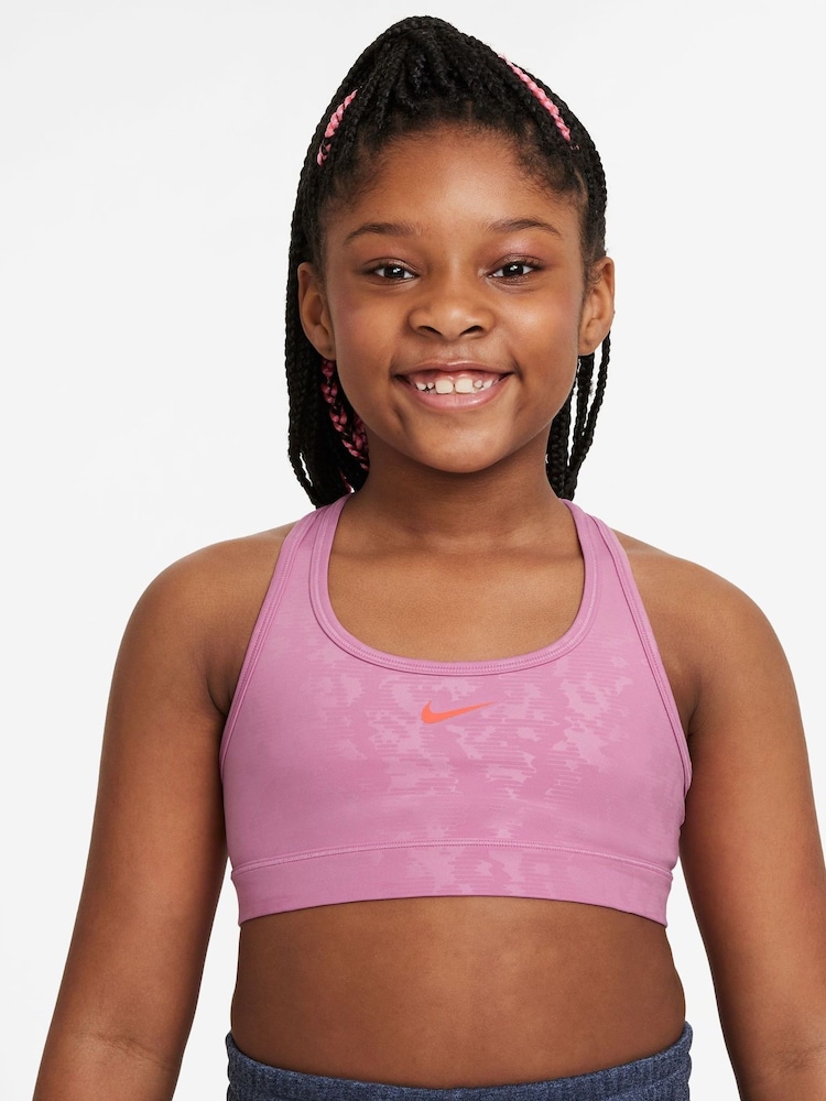 Nike Pink Flamingo Pro Swoosh Dri-FIT Reversible Sports Bra - Image 1 of 3