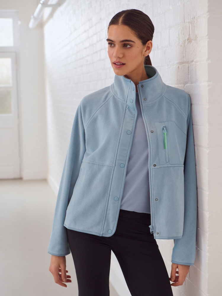 Pale Blue Active Supersoft Sports Fleece Jacket - Image 2 of 9