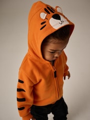 Orange Tiger Character Zip Through Hoodie (3mths-7yrs) - Image 2 of 8