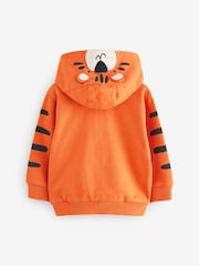 Orange Tiger Character Zip Through Hoodie (3mths-7yrs) - Image 6 of 8