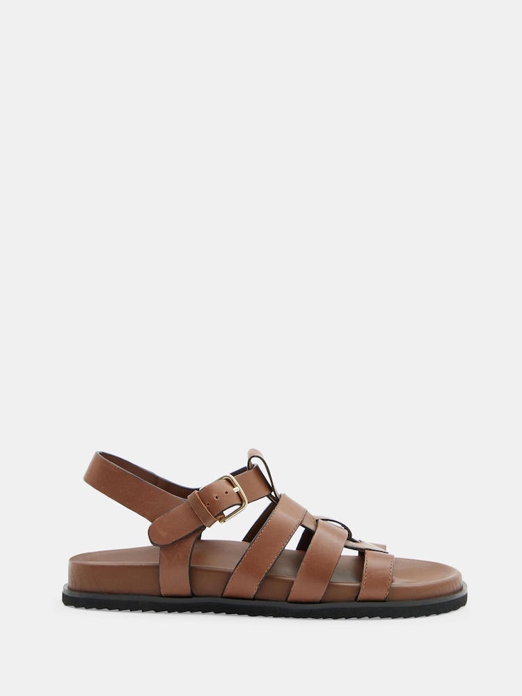 Hush Brown Rose Cage Sandals - Image 2 of 4