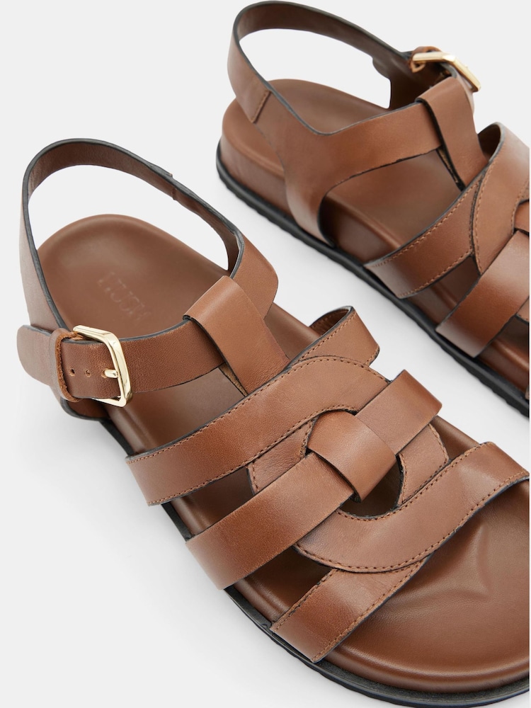 Hush Brown Rose Cage Sandals - Image 4 of 4