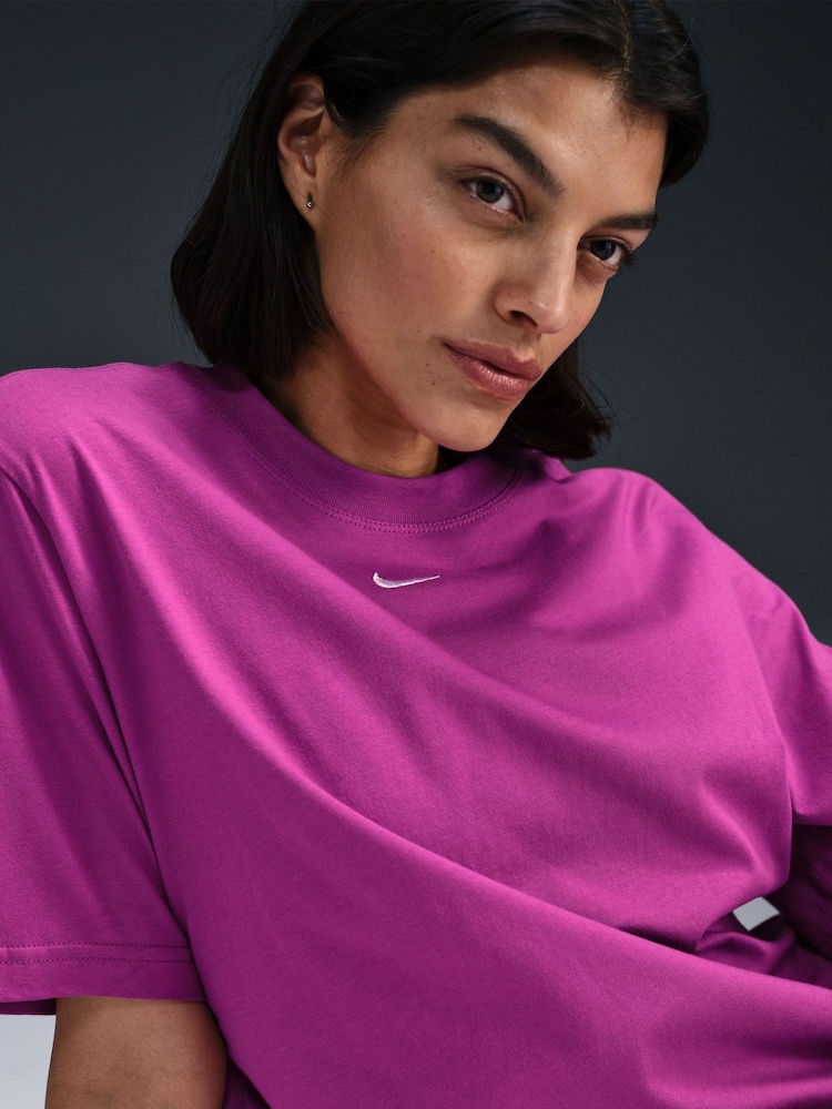 Nike Purple Sportswear Essential T-Shirt - Image 3 of 5